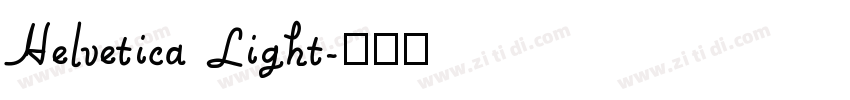 Helvetica Light字体转换